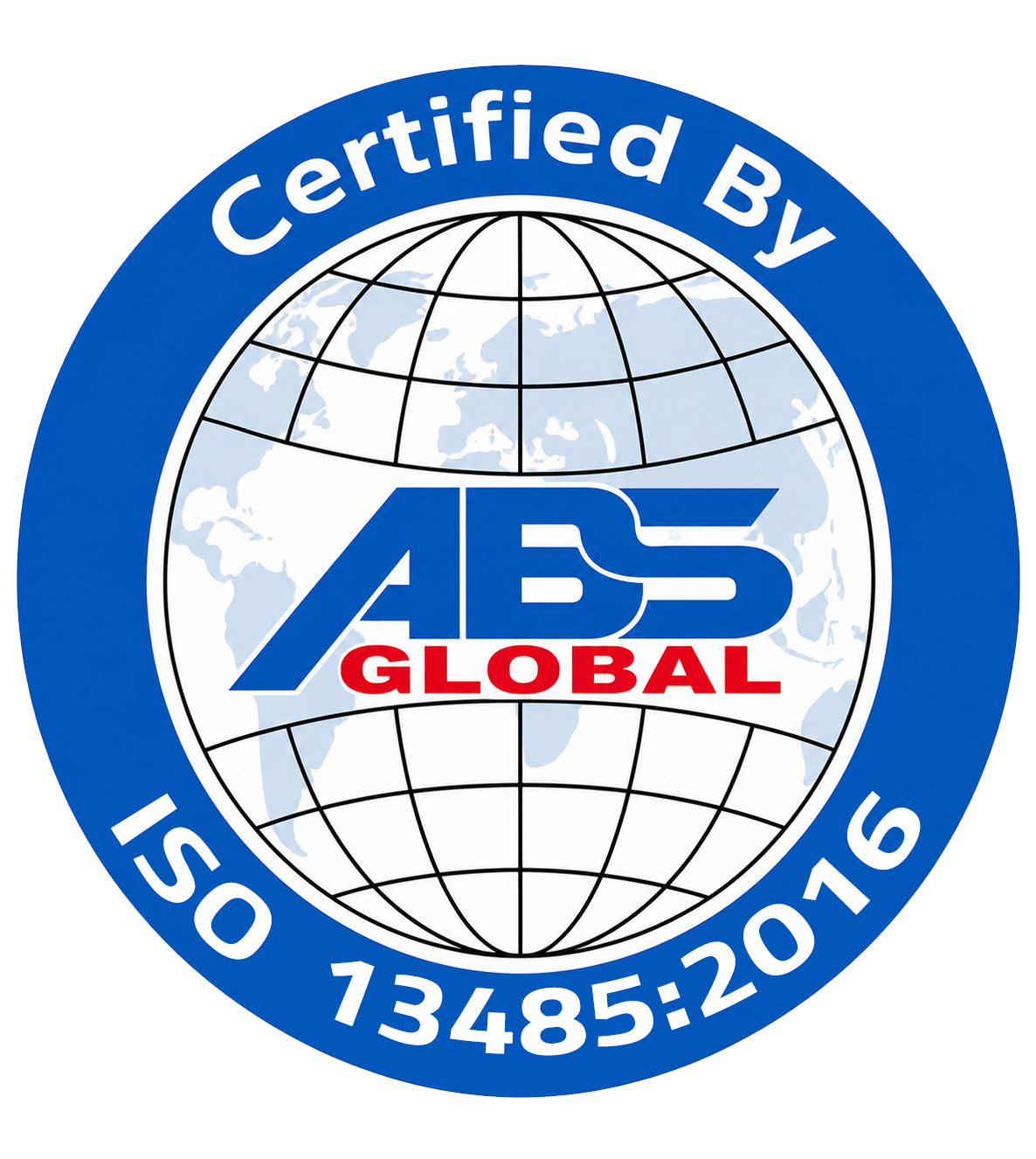 Certified by ABS Global — ISO 13485:2016